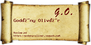 Godány Olivér névjegykártya